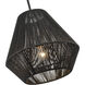 Elise 1 Light 16 inch Matte Black Indoor Pendant Ceiling Light